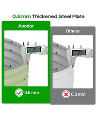 Aoodor Muffin Metal Outdoor Raised Garden Bed (Set of 2)
