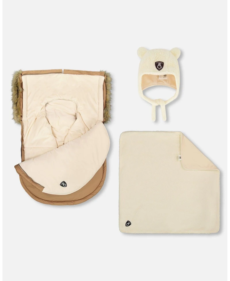 Deux par Deux Toddler Unisex Bunting Bag Designed for Car Seat and Stroller Chanterelle