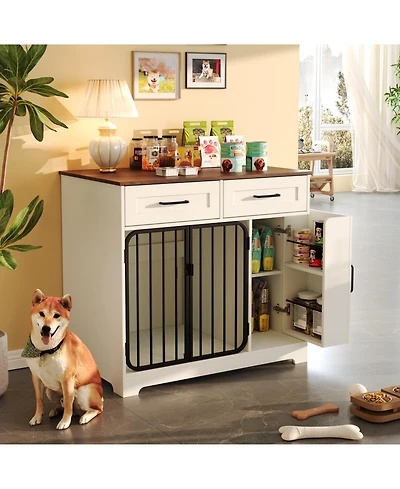 Streamdale Furniture Dog Crate Furniture with Drawers & Storage