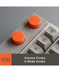 Lofree Block Wireless Mechanical Keyboard, 98 Keys Rechargeable Hot-Swappable, 3 Connection Types, Retro Knobs, Eyeable Panels for Windows & Mac