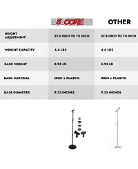 5 Core Microphone Stand Floor 4 Pcs Adjustable w Extending Telescoping Boom Arm