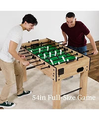 Best Choice Products Full 54in Regulation Foosball Table for Home, Game Room w/ 2 Balls, Cup Holders