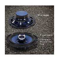 Pyle 6.5" Three-Way Sound Speaker System 180W Rms 360W Power Handling 4 Ohm Impedance for Car Audio PL63BL Blue