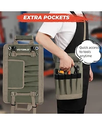 Xdovet Tool Roll Up Bag , Portable Foldable Tools Storage for Men, Heavy Duty Tool Organizer with Detachable Pouches for Electrician Carpenter and Han
