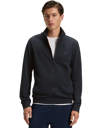 Boss by Hugo Men's Logo Badge Zip-Up Sweatshirt