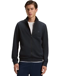 Boss by Hugo Men's Logo Badge Zip-Up Sweatshirt