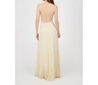 WeWoreWhat Smocked Drop Waist Maxi Dress
