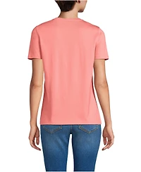 Lands' End Women's Relaxed Supima Cotton Crew Neck T-Shirt