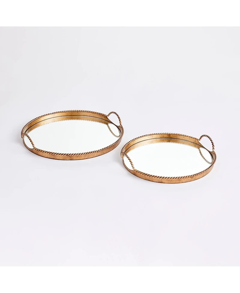Napa Home & Garden Braiden Decorative Mirrored Trays Set of 2
