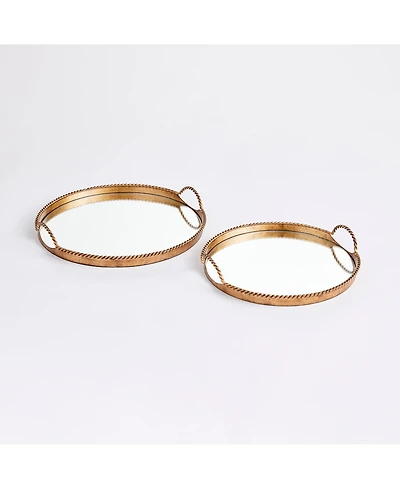 Napa Home & Garden Braiden Decorative Mirrored Trays Set of 2