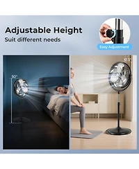 Mecale 20 Inches High Velocity Pedestal Fan with 3 Speeds and Adjustable Height
