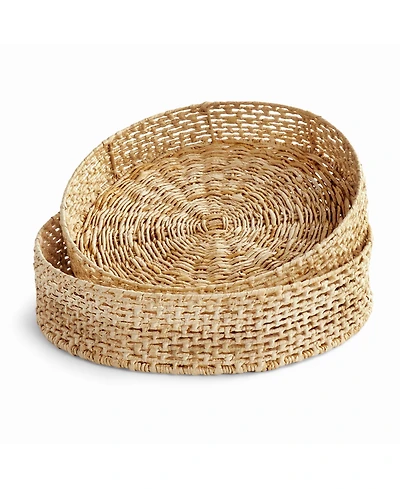 Napa Home & Garden Juliet Abaca Round Trays, Set of 2