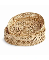 Napa Home & Garden Juliet Abaca Round Trays, Set of 2