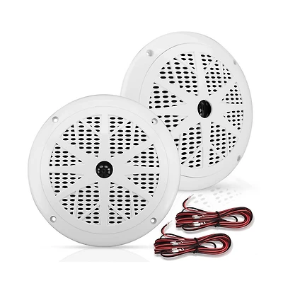 Pyle 120 Watts 6.5'' Dual Cone White Marine Speakers