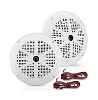 Pyle 120 Watts 6.5'' Dual Cone White Marine Speakers