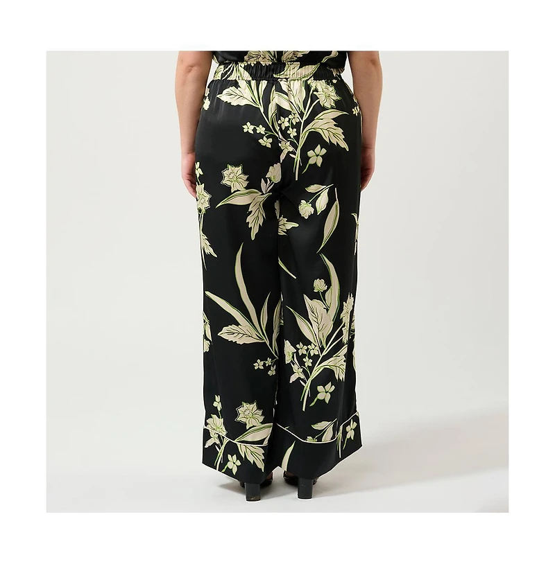 Estelle Baia Wide Leg Satin Pant
