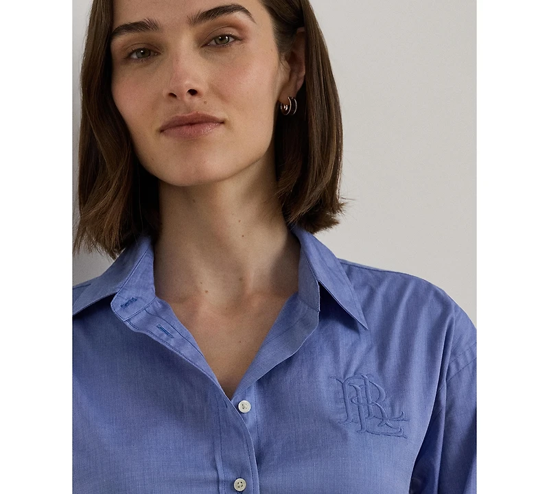 Lauren Ralph Women's End on Kott Long Sleeve Relaxed Fit Shirt