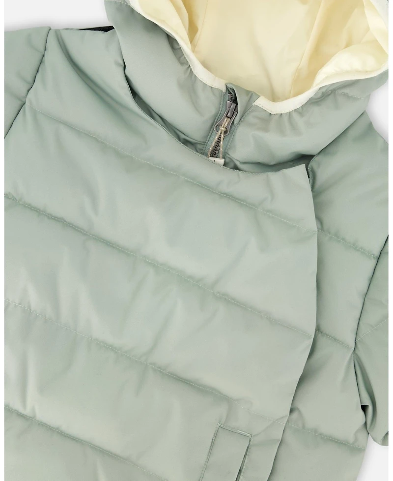 Deux par Boy Compressible Winter Puffy Coat Designed for Car Seat Sage Green - Toddler|Child
