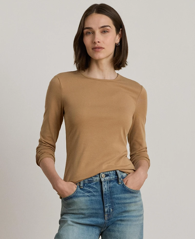 Lauren Ralph Women's Crew Neck Long-Sleeve Top