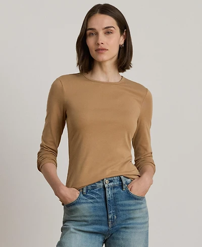 Lauren Ralph Women's Crew Neck Long-Sleeve Top
