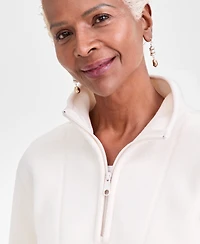 Style & Co Women's Polar Fleece Quarter-Zip Mock-Neck Sweatshirt, Created for Macy's