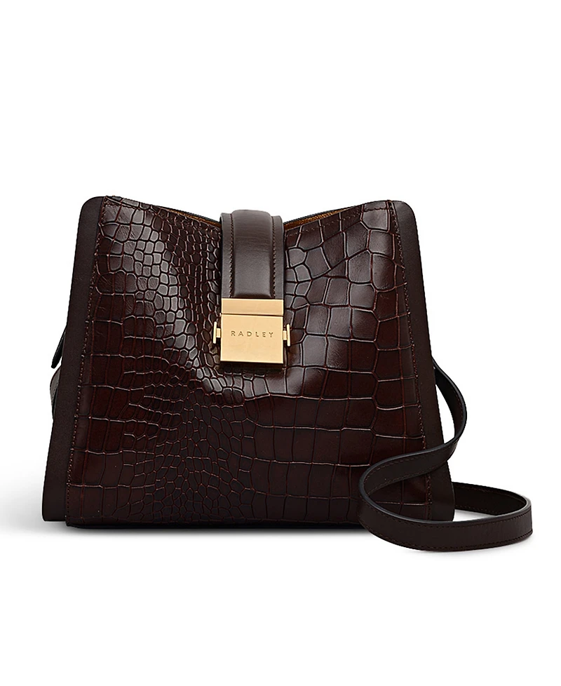 Radley London Sloane Mews Faux Croc Small Zip Top Crossbody Bag