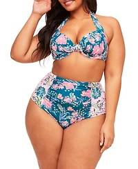 Shelby Women's Plus-Size Swimwear High-Waist Bikini Bottom