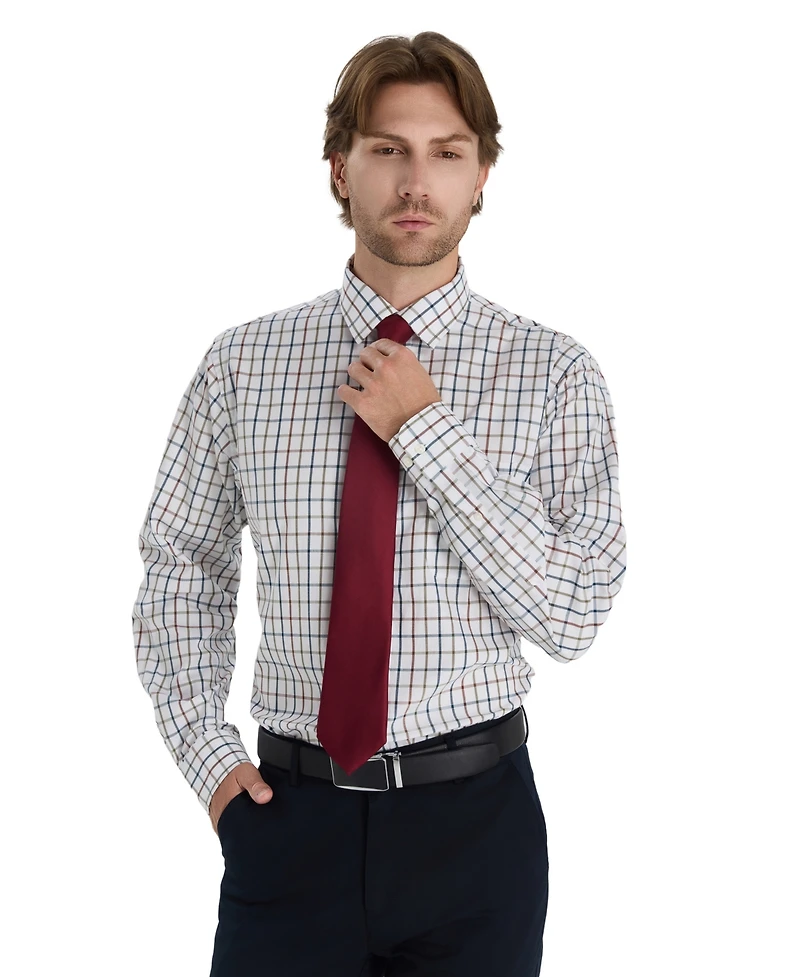 Club Room Men's Windowpane Plaid Shirt, Macy's Exclusive