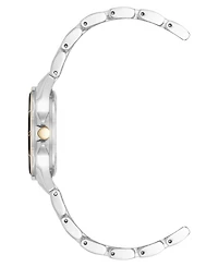 Anne Klein Women's Quartz Black and Two-Tone Metal Alloy Watch, 31mm