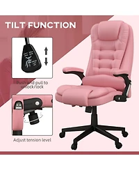 Homcom High-Back Vibration Massage Chair, Heating Office