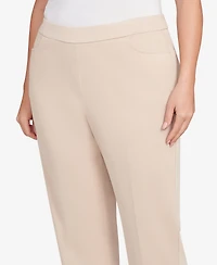 Alfred Dunner Plus Size Urban Legend Fitted Twill Pull On Short Length Pants
