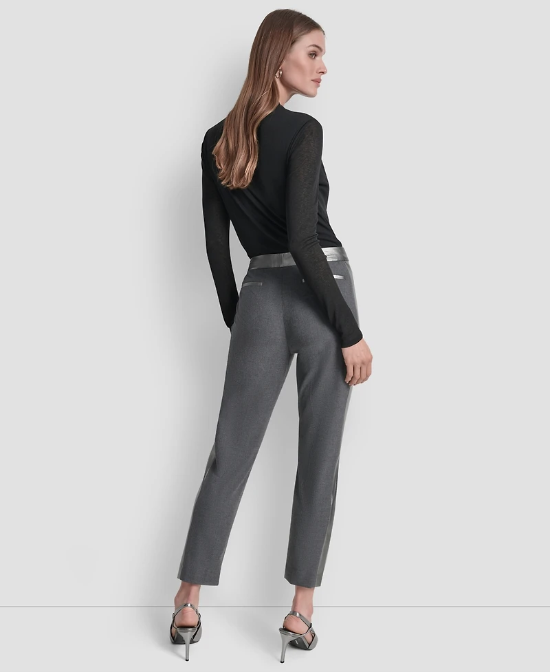 Dkny Women's Mid-Rise Tuxedo Pants