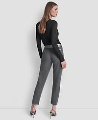 Dkny Women's Mid-Rise Tuxedo Pants