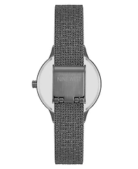 Nine West Women's Quartz Capital Gray Stainless Steel Mesh Watch, 34mm