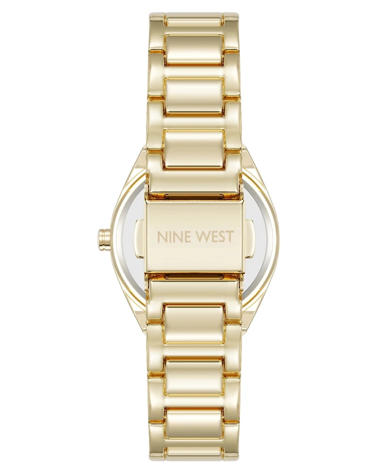 Anne Klein Women's Quartz Minimalist Tan and Gold-Tone Metal Alloy Watch, 30mm
