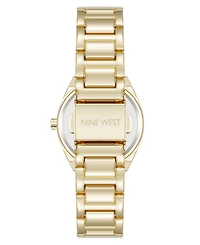 Anne Klein Women's Quartz Minimalist Tan and Gold-Tone Metal Alloy Watch, 30mm