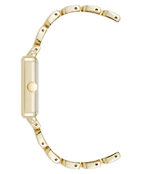 Anne Klein Women's Quartz Square Gold-Tone Metal Alloy Watch, 29mm