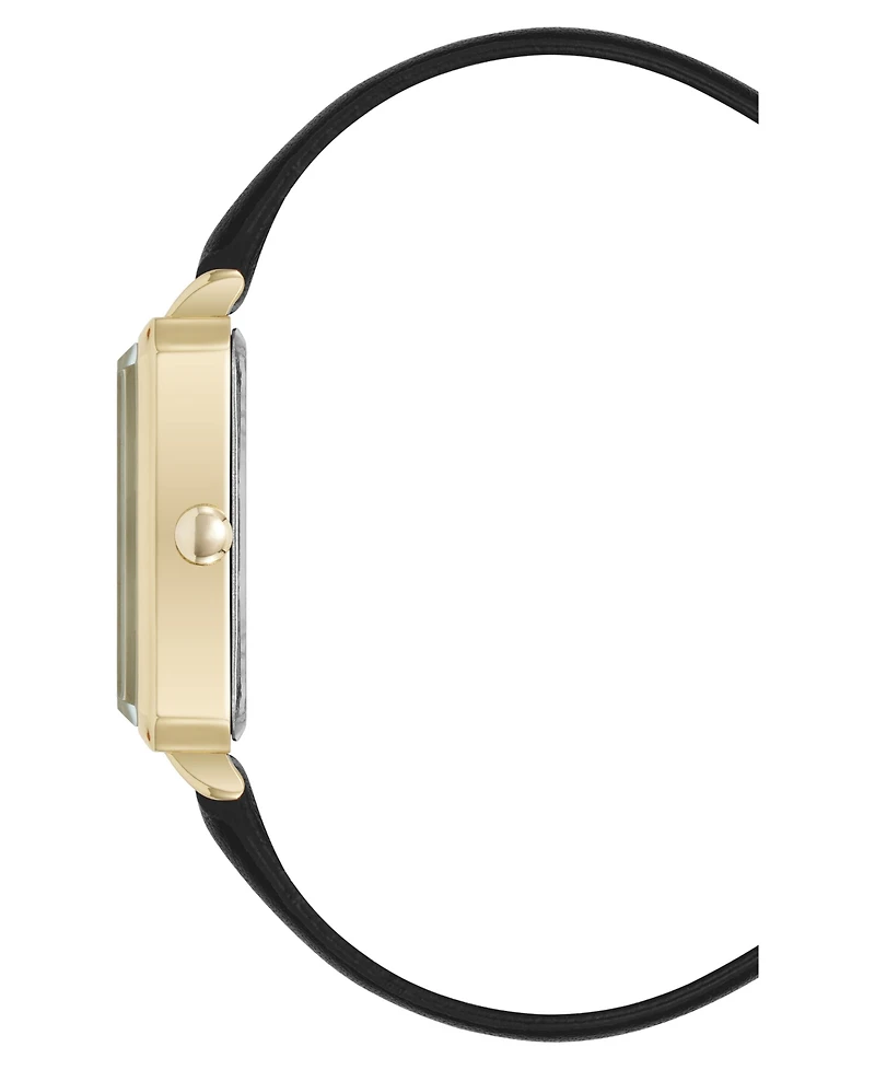 Nine West Women's Quartz Petite Leather and Gold-Tone Watch