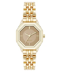 Anne Klein Women's Quartz Exquisite Tan and Gold-Tone Metal Alloy Watch, 28mm