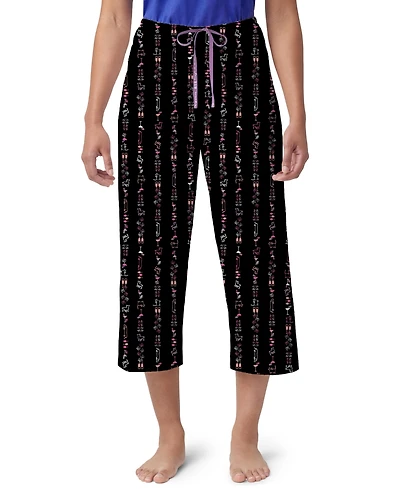 Hue Women's Line Em Up Printed Capri Pajama Pants
