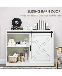 Homcom Farmhouse Kitchen Buffet Cabinet with Storage,