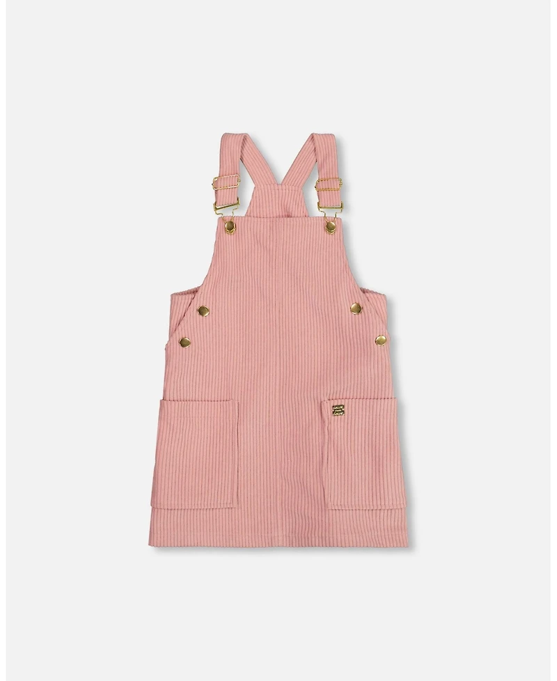 Deux par Big Girls Corduroy Overall Dress Dusty Pink