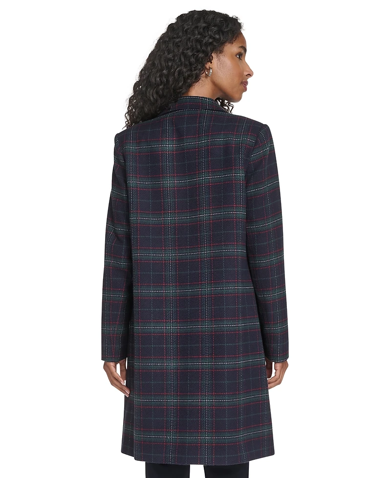 Tommy Hilfiger Women's Windowpane Open Front Topper Jacket