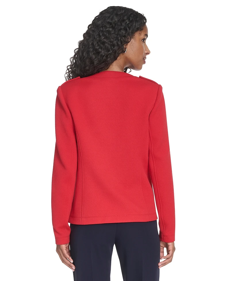 Tommy Hilfiger Women's Twill Jacquard Band Jacket