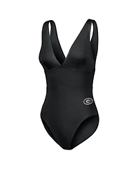 Tommy Bahama Women's Black Georgia Bulldogs Palm Modern V-Neck One-Piece Swimsuit