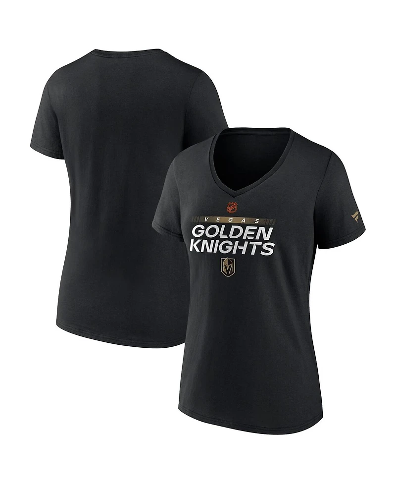 Fanatics Women's Black Vegas Golden Knights Confidential Program V-Neck T-Shirt