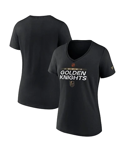 Fanatics Women's Black Vegas Golden Knights Confidential Program V-Neck T-Shirt