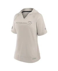 Fanatics Women's Cream Pittsburgh Penguins Authentic Pro Road Fashion Top