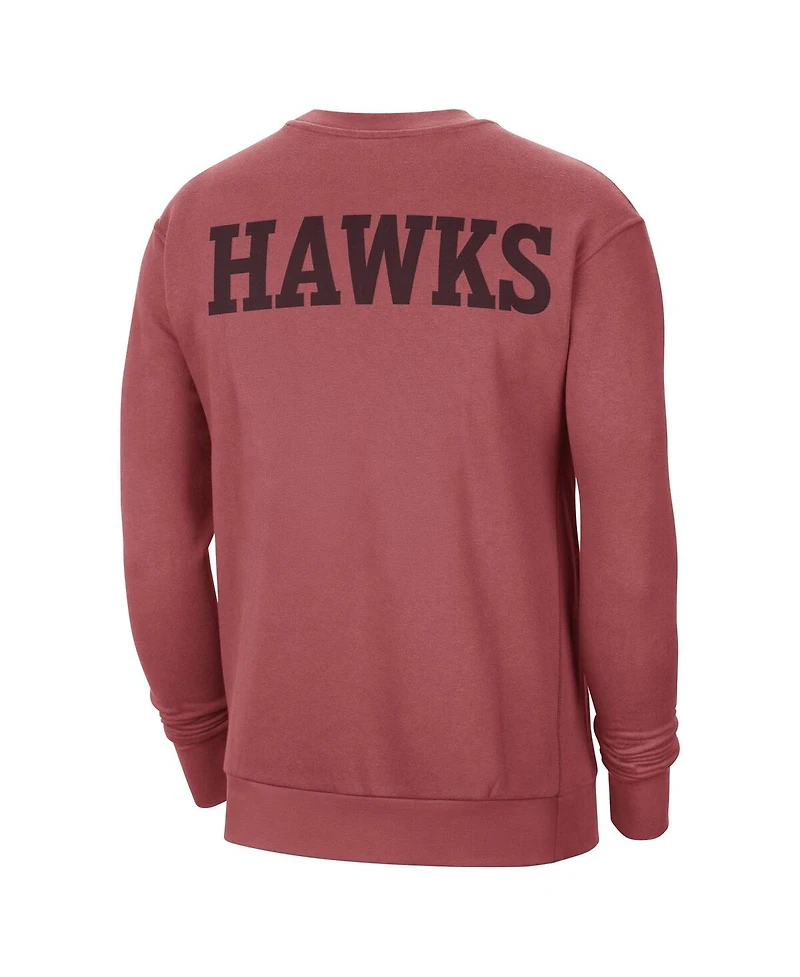 Jordan Men's Red Atlanta Hawks Courtside Statement Edition Heavyweight Pullover Sweatshirt