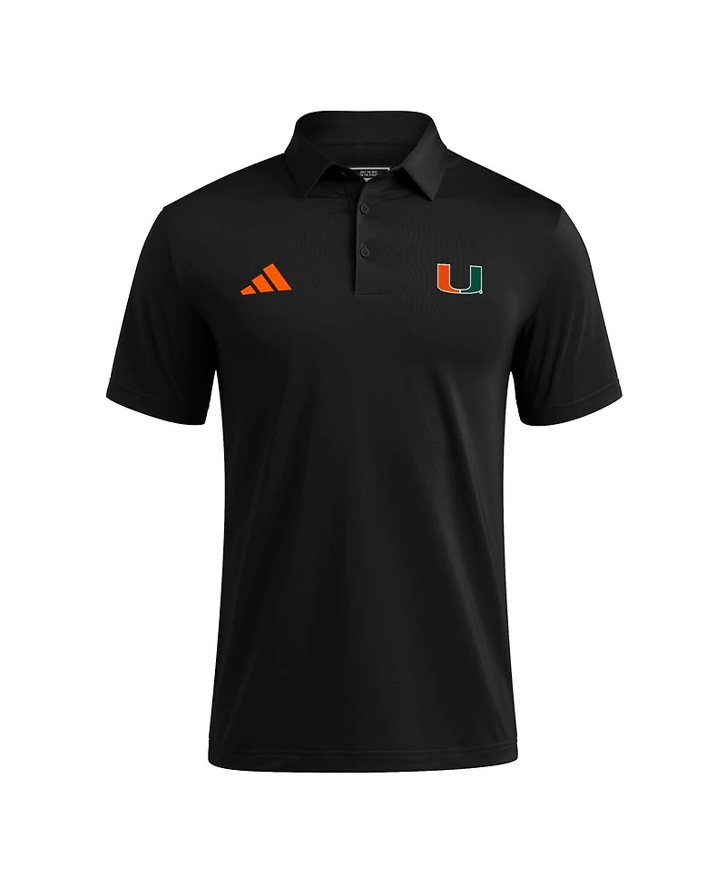 Adidas Men's Black Miami Hurricanes Ultimate 365 Polo Shirt